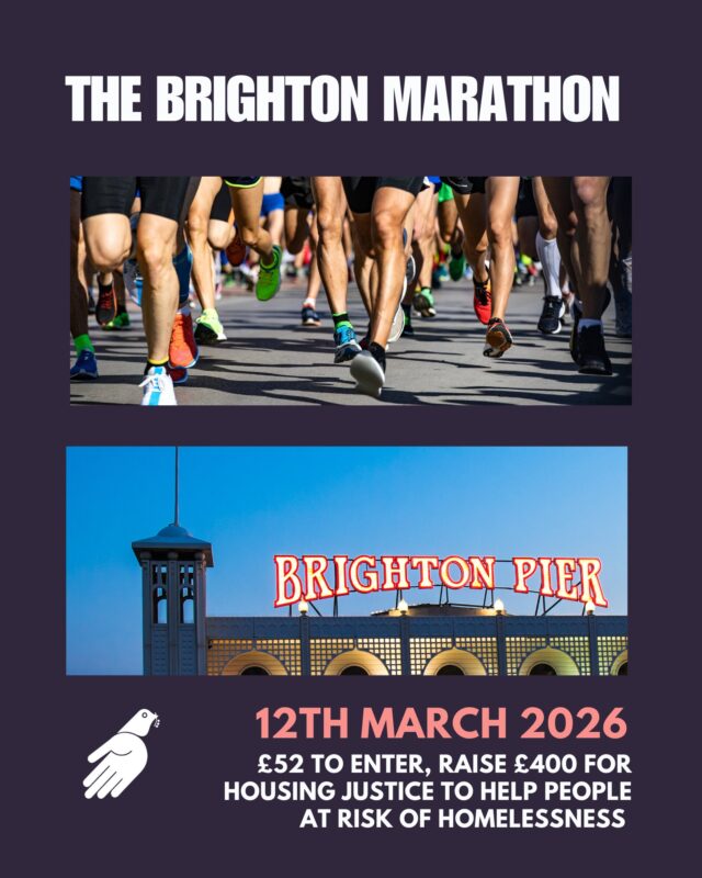 🏃‍♀️🏃‍♂️ We’re looking for passionate runners to take on the Brighton Half Marathon and raise vital funds for Housing Justice. Every step you take helps us support people experiencing homelessness across England and Wales, through supporting winter night shelters, offering hosting, tenancy support, and community-led housing solutions.

🌊 Scenic route.
❤️ Meaningful cause.
🙌 Life-changing impact.

📅 Brighton Half Marathon – Sunday 12th March 2025
🎽 Sign up today and run with purpose: https://runforcharity.com/housing-justice/the-brighton-marathon/1744707818193.5811

#BrightonHalfMarathon #RunForHousingJustice #EndHomelessness #FundraiseForGood #TeamHJ #Brighton2025 #CharityRunner