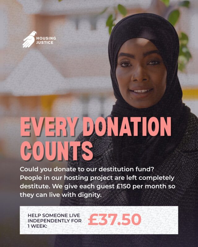 💛 Support people seeking asylum to live with dignity

Guests in our Hosting project often arrive with no right to work, no income, and at risk of exploitation. Your donation to our Destitution Fund can provide a small monthly payment, helping them cover essentials and live more independently.

Every contribution helps turn surviving into living with hope. 🏡✨

Donate £37.50 today and make a real difference: https://www.justgiving.com/campaign/hj-london-destitution-fund

#destitution #donate #charity #refugeeswelcome