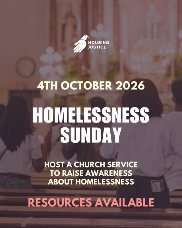 ⛪ Homelessness Sunday resources are now live!

This year's Homelessness Sunday takes place on 4 October, the Sunday before World Homeless Day, and our theme is Community Cohesion.

We're inviting churches to join us by holding a Homelessness Sunday service on 4 October - or on another date that works for your congregation. Our free resources are now available to help you plan a meaningful service and reflect on how we can respond to homelessness together.

We hope Homelessness Sunday inspires churches to consider the difference they can make in their own communities, helping to tackle homelessness, poverty and isolation through compassion, action and welcome.

Explore the resources here: https://housingjustice.org.uk/donate-or-get-involved/homelessness-sunday