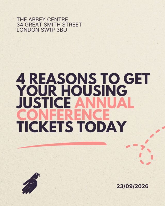 Join us on 23rd September at The Abbey Centre for our Faith and Community Annual Conference ✨

If you're working in the homelessness sector, here's why you shouldn't miss it 👇

Book your ticket here: https://www.eventbrite.co.uk/e/housing-justice-annual-conference-2026-tickets-1996814621285