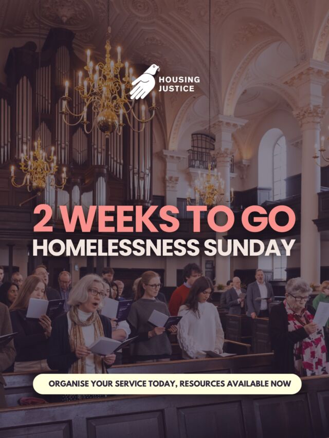 🏠 Just 2 weeks until Homelessness Sunday!

On Sunday 4 October, churches across the country will come together to raise awareness of homelessness, reflect, pray and consider how we can respond.

Whether you’re planning a dedicated service, a moment of prayer or simply want to help your congregation understand more about homelessness, our Homelessness Sunday resources are ready to help.

📖 Explore the resources, plan your service and get your church involved.

👉 https://housingjustice.org.uk/donate-or-get-involved/homelessness-sunday

#HomelessnessSunday #WorldHomelessDay #HousingJustice #FaithAndHomelessness