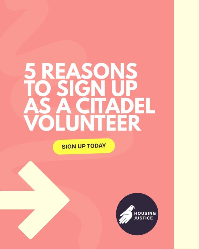 🌟 Looking for experience that makes a difference? Become a Citadel volunteer!

📍 Volunteer opportunities available in London, Bristol and Hastings.

🙌 Sign up today and see where volunteering could take you!

👉 https://housingjustice.org.uk/citadel/volunteer-signup

#Citadel #Volunteer #Volunteering #YoungPeople #SkillsForWork #Community #HousingJustice