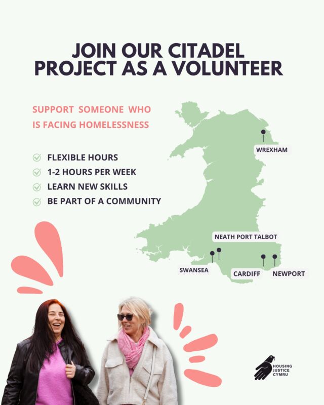 💚 Could you spare an hour or two a week to help someone find their feet?

Our Citadel volunteers support people who are experiencing or at risk of homelessness, helping them navigate the practical challenges of finding and maintaining a home.

From filling in forms and attending appointments to sourcing furniture, helping with a move or simply sharing a coffee, small acts of support can make a real difference.

You don't need to be an expert. Just bring your time, compassion and willingness to listen. We'll provide training and support to help you get started.

By volunteering with Citadel, you can help someone build confidence, feel more connected to their community and take steps towards a more settled future. 🏡

Interested in becoming a Citadel volunteer?

Find out more and get involved: https://housingjustice.org.uk/citadel/volunteer-signup

#HousingJustice #Citadel #VolunteerWithUs #EndHomelessness #CommunitySupport