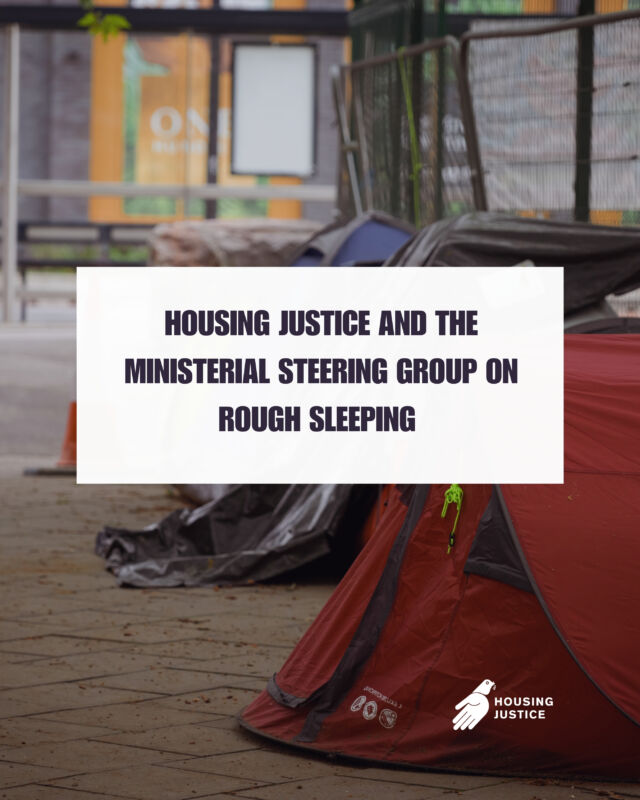 Yesterday, Housing Justice joined the Ministerial Steering Group on Rough Sleeping, bringing the experience and priorities of our members and partners into discussions about the 'Rough Sleeping Programme' - the Prime Minister's mission to end rough sleeping. 

It was a wide-ranging conversation, covering the need for effective prevention, move-on and long-term solutions as well as the immediate action to support more people this winter. Housing, policing, healthcare and hospital discharge, prison release and immigration were all raised. 

We emphasised the importance of the often 'non-commissioned' voluntary faith and community sector - asking that more is done to make sure that the voluntary, community and faith sector (VCFS) has a seat at the table for decisions taken locally. Many of our members have said that they'd be willing to do more, but access to the available funding through local authorities is often opaque and inconsistent.

We will continue to advocate on behalf of our members and wider network, ensuring that sustainable, long-term funding for the VCFS and its meaningful involvement in local planning are recognised as essential components of a successful Rough Sleeping Programme.

#roughsleepingprogramme #homelessnessprevention #roughsleeping #homelessness #housingjusticemembership